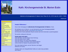 Tablet Screenshot of kathkirche-eutin.de